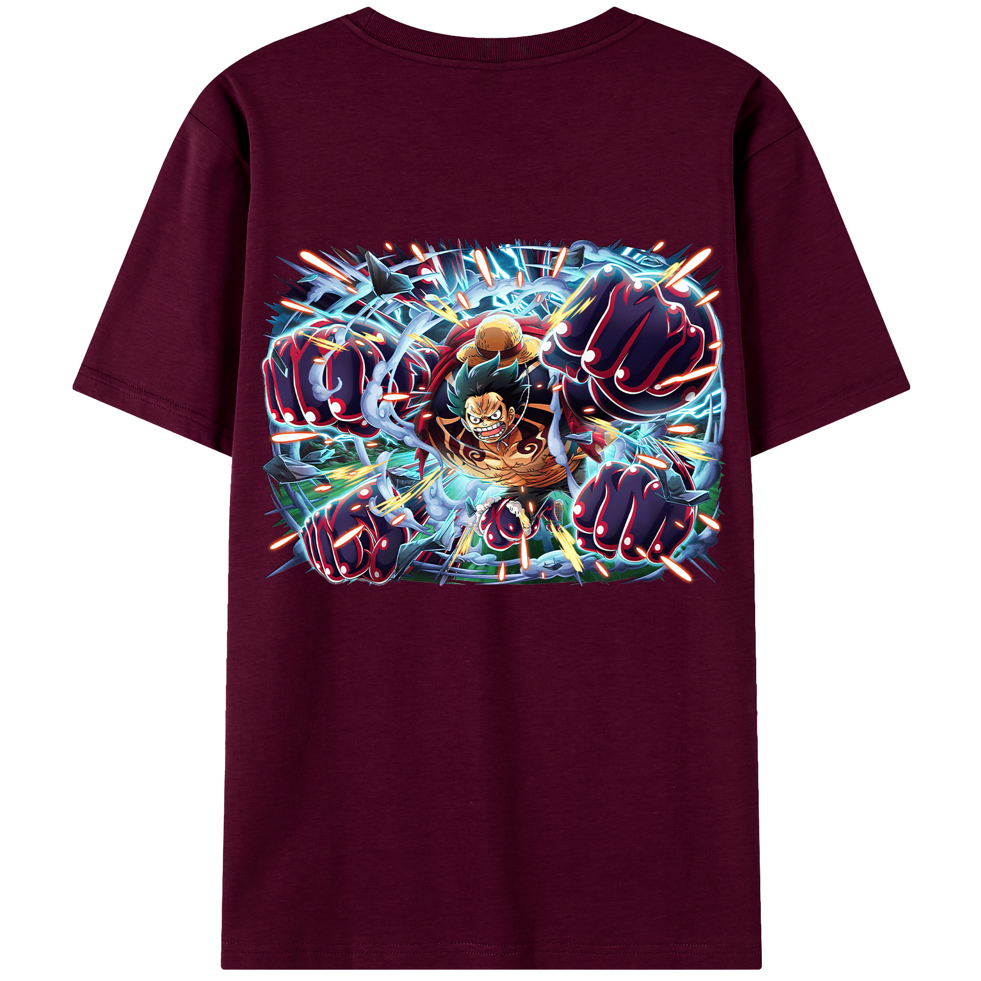 ワンピース モンキー・D・ルフィ ONE PIECE Monkey D. Luffy レディース半袖Tシャツ(バックプリント)
